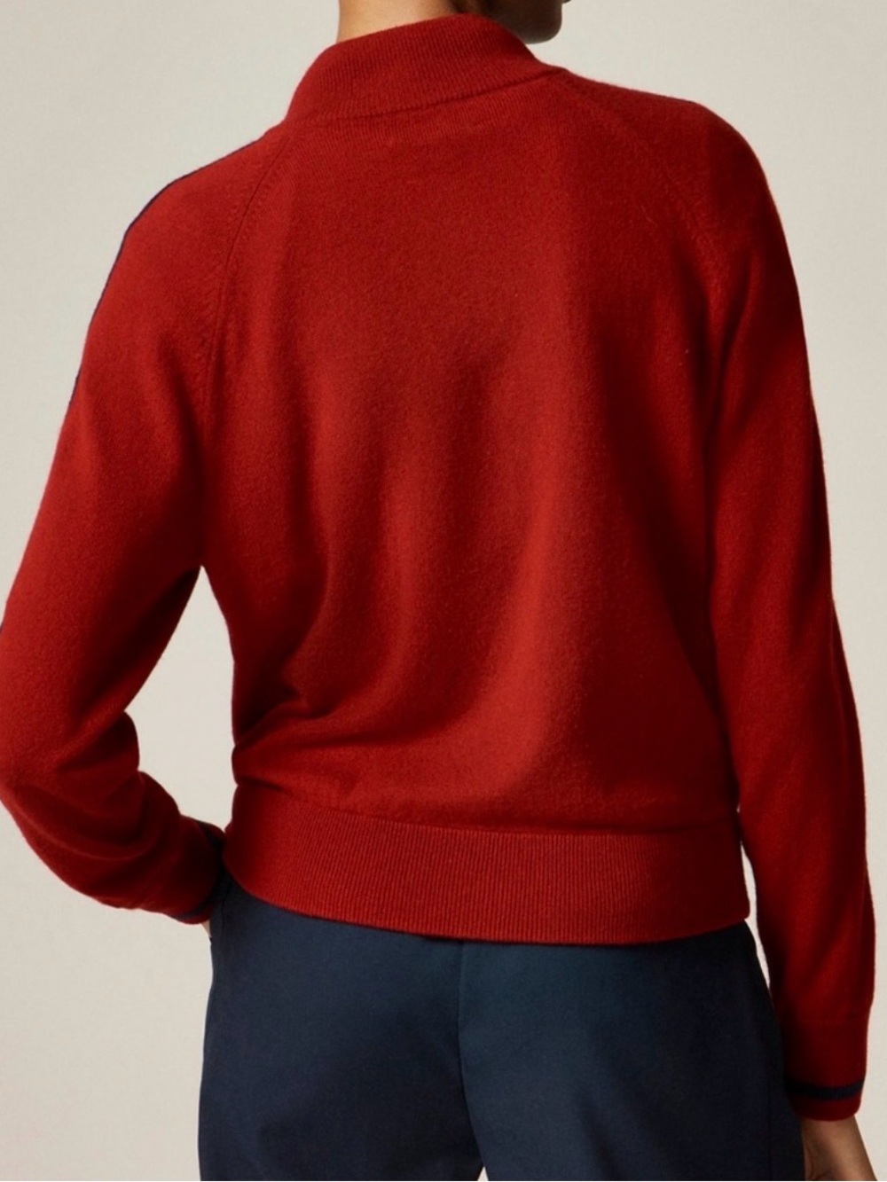 J CREW SIZE SMALL Cashmere full-zip track jacket CM708 $298 - Picture 3 of 6